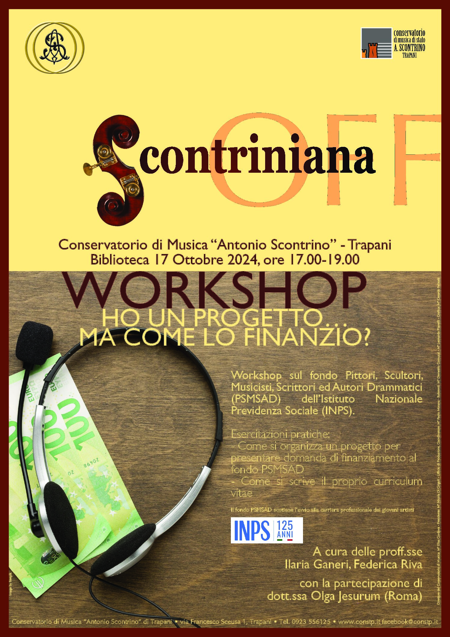 LOCANDINA WORKSHOP SUL FONDO PSMAD dell'INPS