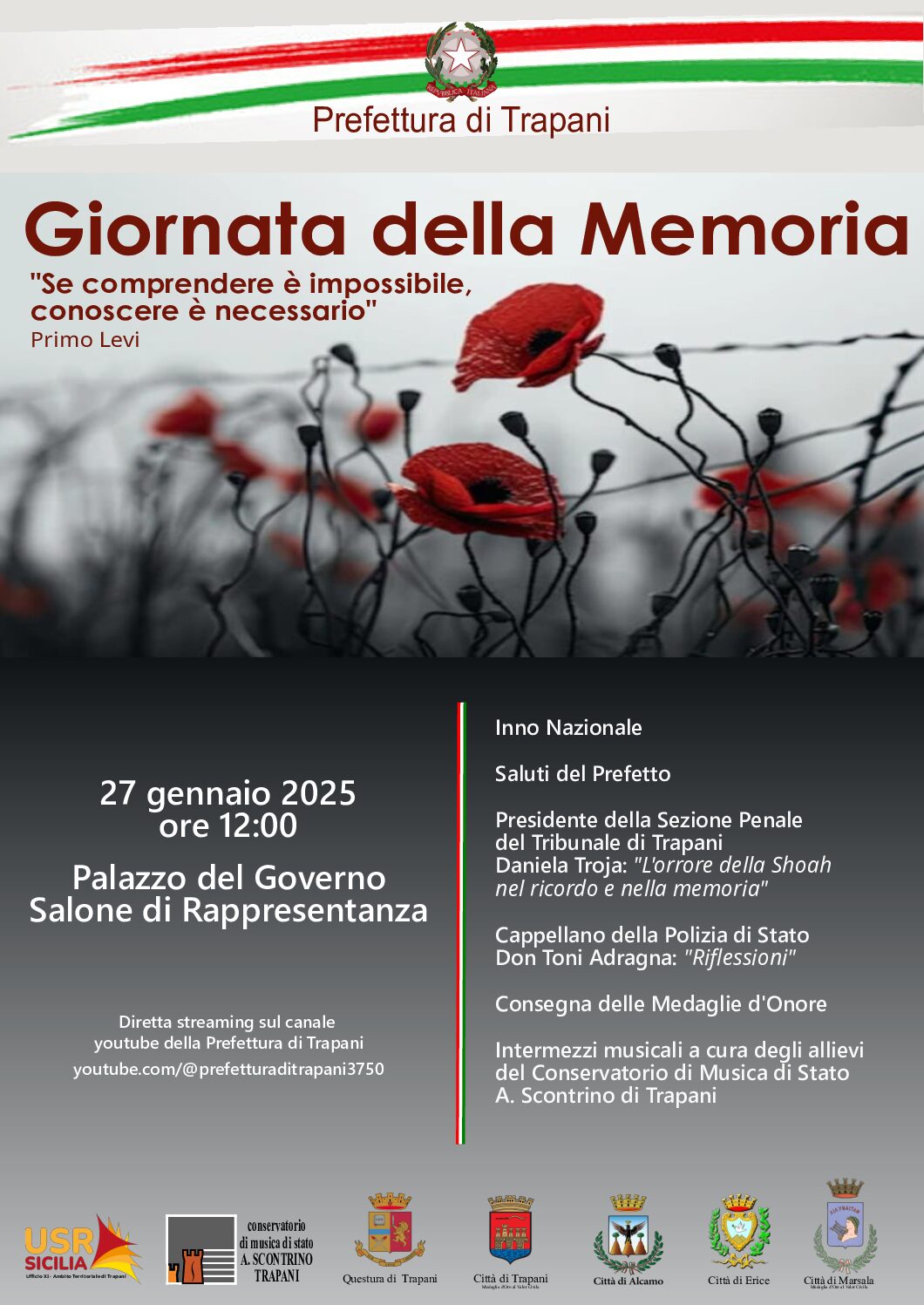 LOCANDINA GIORNATA DELLA MEMORIA 27 GENNAIO 2025